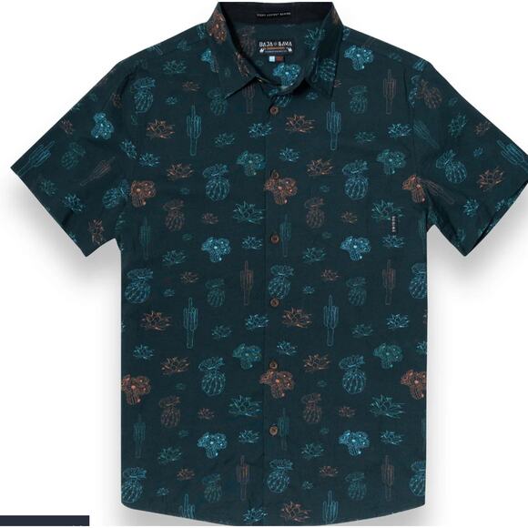 New BAJA LLAMA Button Up Short Sleeve Shirt Size 2XL - Picture 1 of 4